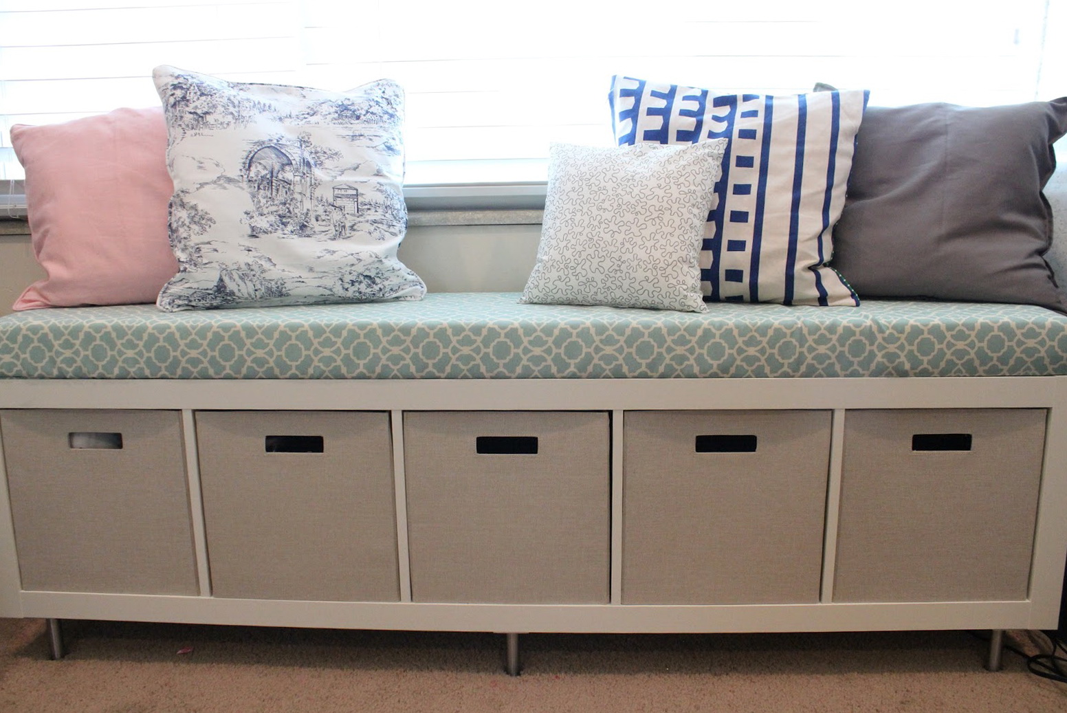Long Storage Bench With Cushion | Home Design Ideas
